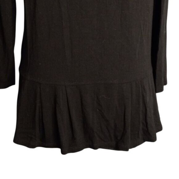J. Jill XS Black Wearever Collection Womens Top 3/4 Sleeve Rayon Lycra - Picture 6 of 9